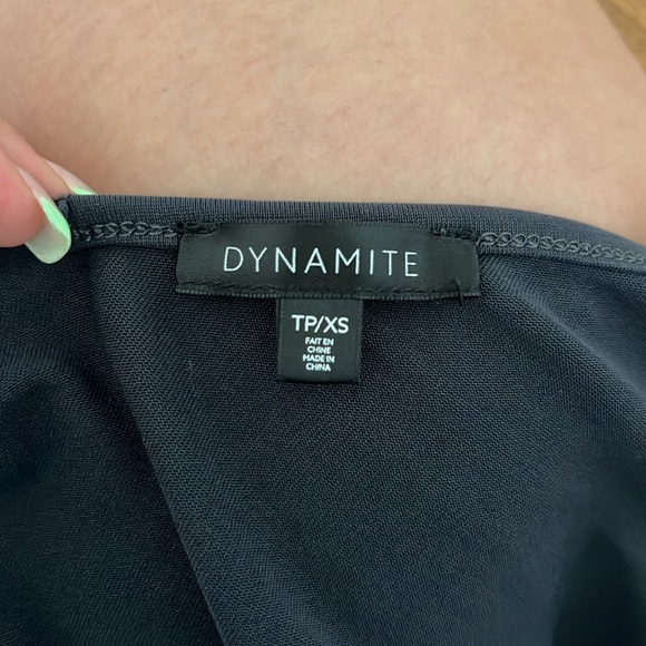 Dynamite | Grey Off-Shoulder Tshirt - Picture 2 of 3